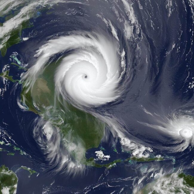 Tworzenie się oczka cyklonu i związane z nim efekty